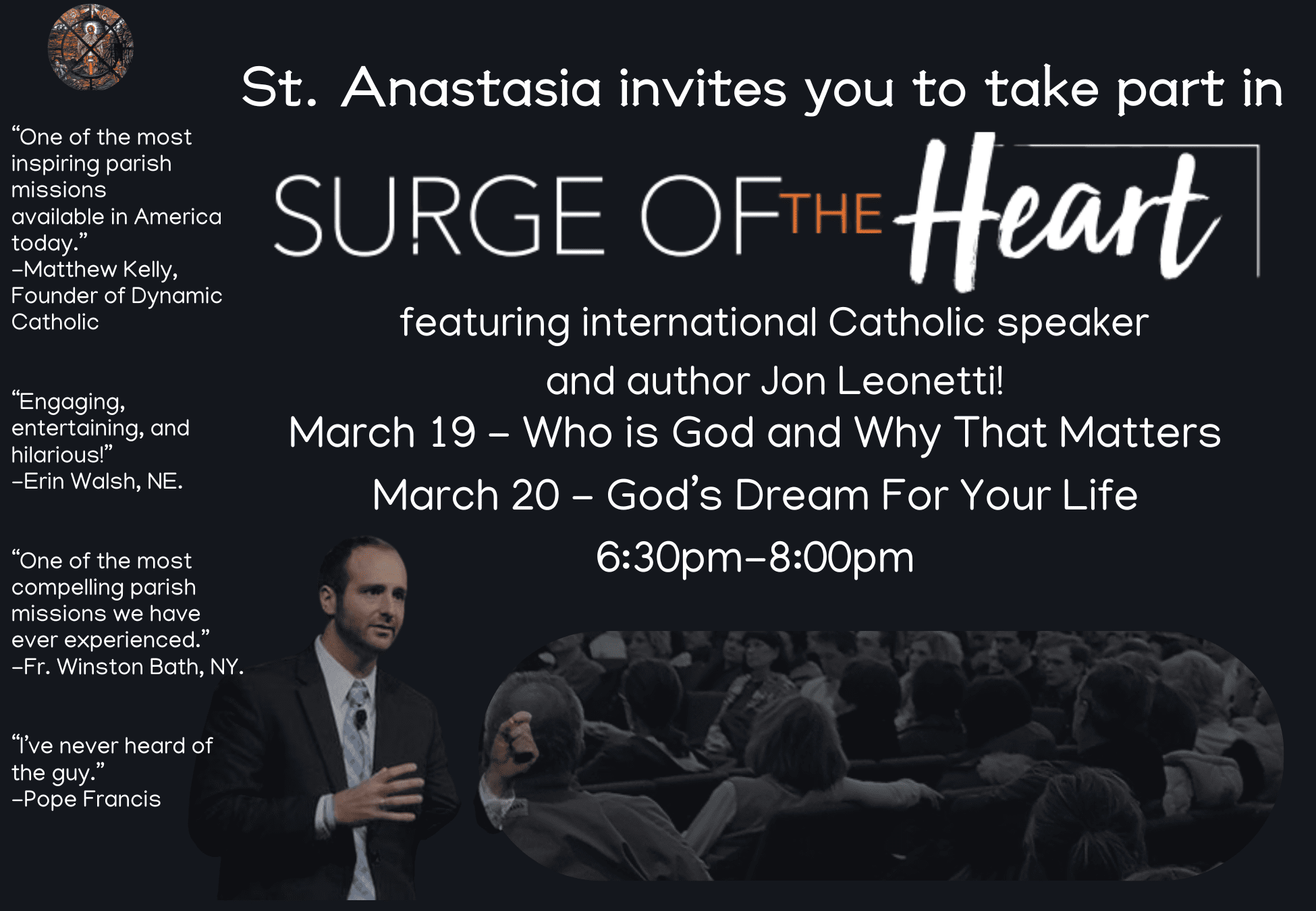 You’re Invited to Surge of the Heart! March 19 & 20