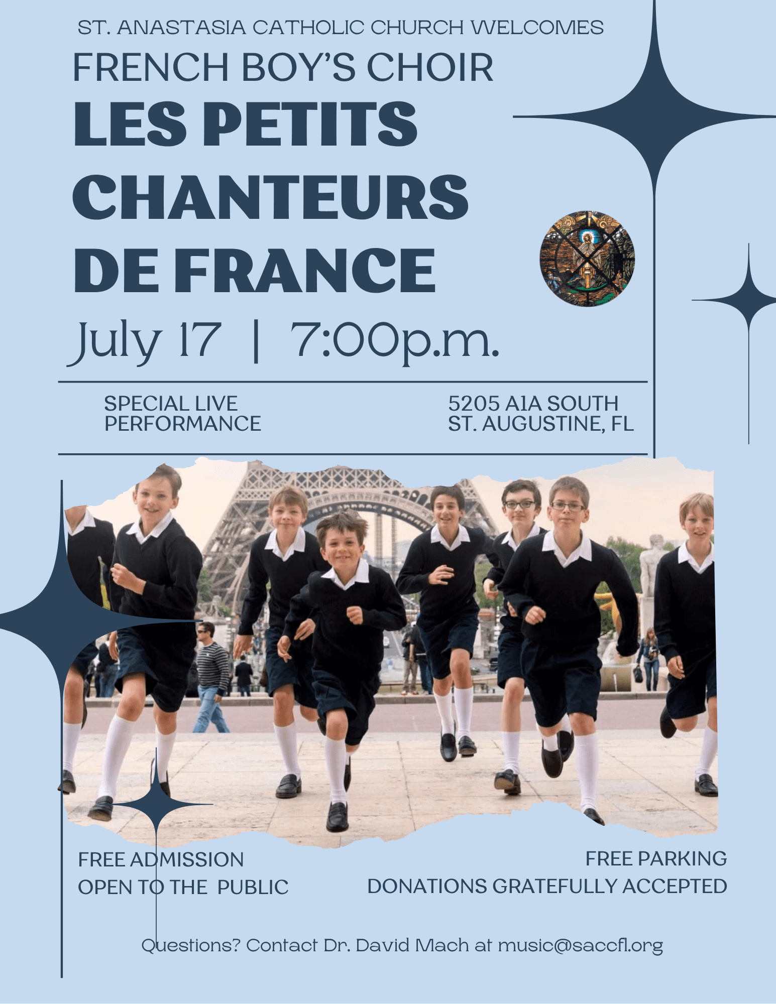 Les Petits de France comes to St. Anastasia! July 17  |  7:00pm